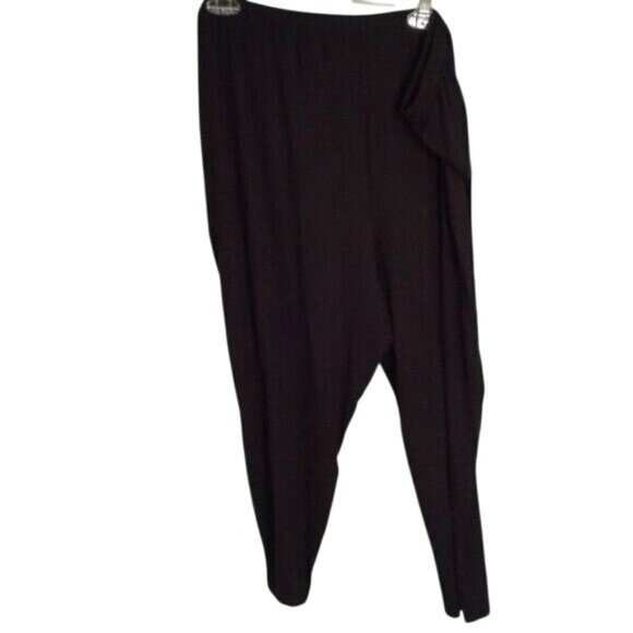 Capsule Size US 26 Leggings Capri Pants Elastic Waist Relaxed Fit Black NEW - Picture 4 of 7